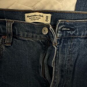 Abercrombie & Fitch Women's High Rise Jeans - Dark Blue Denim